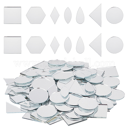 210 шт. 7 стиля стеклянной зеркальной мозаичной плитки&nbsp;DIY-OC0011-76-1