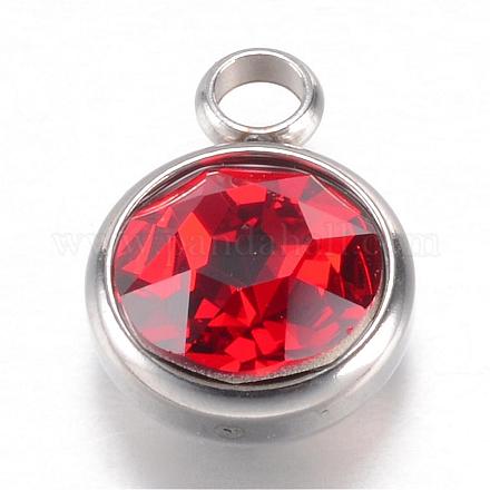 Подвески из нержавеющей стали 304 со стразами STAS-G082-08-1