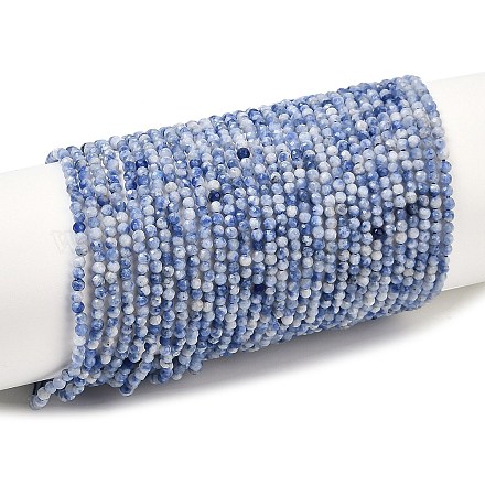 Натуральное синее пятно нитки из бисера яшмы&nbsp;G-A252-A02-01-1