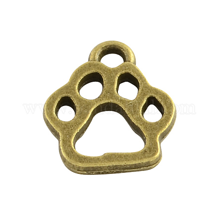 Тибетский стиль сплава собака Прайнтс подвески TIBEP-Q041-134B-AB-NR-1