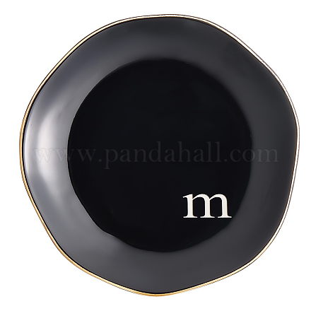 Круглая керамическая тарелка для украшений&nbsp;AJEW-WH20067-015B-1