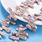 Natural Keshi Pearl Beads Strands, Cultured Freshwater Pearl, Nuggets, Lavender, 12~27x6~11x3~6mm, Hole: 0.6mm, about 56~58pcs/strand, 14.96 inch(38cm)