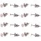 304 Stainless Steel Earring Findings Sets, Ear Nuts/Earring Backs & Stud Earring Findings, Stainless Steel Color, Ear Nut: 6.5x5mm, Hole: 1mm, Ear Stud: 12x4mm