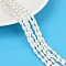 Electroplated Shell Pearl Beads Strands, Rice, Polished, White, 8x4mm, Hole: 0.8mm, about 50pcs/strand, 15.75''(40cm)