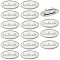 16Pcs Iron Decorative Buckles, Oval with Word Handmade, Platinum, 20x40x15mm