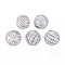 Transparent Handmade Blown Glass Globe Beads, Stripe Pattern, Round, Coconut Brown, 13~14.5mm, Hole: 1~2mm
