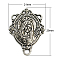 Alloy Virgin Links, Chandelier Components, Cadmium Free & Lead Free, Oval, Antique Silver, 29x21x3mm, Hole: 2mm