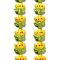 Handmade Lampwork Beads Strands, Tulip, Yellow, 21.5~22.5x18~18.5x7mm, Hole: 1.5mm, about 20pcs/strand, 16.14''(41cm)