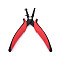55# Steel Hole Punch Pliers, with Plastic Handle, Can Pouch 1.8mm Round Hole, Red, 14.3x11.5x1.6cm
