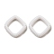 Opaque Acrylic Bead Frame, Rhombus, White, 18.5x19x4.5mm, Hole: 2.5mm, Inner Diameter: 11x11mm, about 875pcs/500g