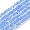Electroplate Transparent Glass Beads Strands, Triangle, Faceted, AB Color, Cornflower Blue, 3x2x2mm, Hole: 0.7mm, about 135pcs/strand, 9.21''(23.4cm)