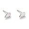 Non-Tarnish 304 Stainless Steel Stud Earring Findings, with Flat Plate, Teardrop, Stainless Steel Color, 8x5x0.9mm, Hole: 1.2mm, Pin: 0.8mm