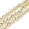 Aluminum Rolo Chains, Belcher Chains, Unwelded, Flat Ring, Gold, 8x1.6mm