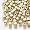 CCB Plastic Spacer Beads, Cube, Light Gold, 3x3x3mm, Hole: 1.5mm, about 1000pcs/20g