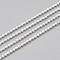 Brass Ball Chains, with Spool, Soldered, Cadmium Free & Nickel Free & Lead Free, Silver Color Plated, 1.2mm, about 100yard/roll