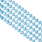 2 Strands Electroplate Glass Beads Strands, Rondelle, AB Color Plated, Faceted, Light Sky Blue, 5x7.5x4.5~5mm, Hole: 1.4mm, about 82pcs/strand, 14.96''~15.16''(38~39.5cm)