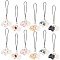 Cat & Paw Print Alloy Enamel Mobile Straps, Polyester Cord Mobile Accessories Decoration, Mixed Color, 7.7cm, 12pcs/set