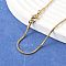 304 Stainless Steel Snake Chain Necklaces, with Lobster Claw Clasps, Golden, 1.2mmx19.7 inch(50cm)