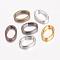 Iron Linking Rings, Oval, Mixed Color, 10x7x2mm