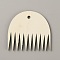 Wood Tapestry Woven Combs, Knitting Looms Shuttles, Antique White, 71x77x4mm, Hole: 5mm