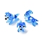 Handmade Lampwork Puppy Home Display Decorations, 3D Cartoon Dog, Dodger Blue, 17~20x9~10x13~15mm