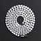 Hip-hop Street Style Stainless Steel Rhinestone Cup Chains Necklace for Men and Women, Stainless Steel Color, 17.72x0.20 inch(45x0.5cm)