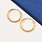 925 Sterling Silver Hoop Earrings, Golden, 14x1.5mm