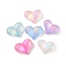 Transparent Spray Painted Acrylic Beads, Heart, Mixed Color, 16x22x8mm, Hole: 1.6mm