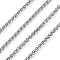 Non-Tarnish 3.28 Feet 304 Stainless Steel Wheat Chains, Foxtail Chain, Unwelded, Stainless Steel Color, 4.8x3x0.8mm