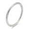 Non-Tarnish 304 Stainless Steel Textured Bangles, Stainless Steel Color, Inner Diameter: 2-3/8 inch(6.05cm)