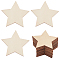 50Pcs Wood Cutouts, Unfinished Wood Pieces, BurlyWood, Star, 60mm long, 50pcs/set
