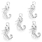 Alloy Pendants, Sea Horse, Antique Silver, 22x14mm, Hole: 2mm