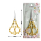 Stainless Steel Scissors, Embroidery Scissors, Sewing Scissors, with Zinc Alloy Handle, Golden & Stainless Steel Color, 128x62mm