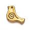 Tibetan Style Alloy Beads, Lead Free & Cadmium Free, Bird, Antique Golden, 9mm long, 15mm wide, 2.5mm thick, Hole: 1.5mm