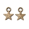 Alloy Charms, Cadmium Free & Nickel Free & Lead Free, Star, Antique Bronze, 11x8x2mm, Hole: 2.5mm, about 3700pcs/1000g