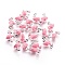 Brass Enamel Pendants, Flamingo Shape, Nickel Free, Pink, Real Platinum Plated, 16x10.5x4.5mm, Hole: 1.4mm