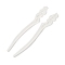 Opaque Acrylic Hair Sticks, Floral White, 180x21x5mm