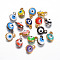 Alloy Enamel Charms, Evil Eye, Mixed Color, 9x6.5x5.5mm, Hole: 1mm