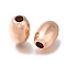 Rack Plating Brass Beads, Long-Lasting Plated, Lead Free & Cadmium Free, Rice, Rose Gold, 12x8mm, Hole: 3.2mm