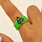 Christmas Resin Finger Rings, Christmas Tree, Inner Diameter: 17mm