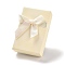 Cardboard Jewelry Set Packaging Boxes, with Sponge Inside, for Rings, Small Watches, Necklaces, Earrings, Bracelet, Rectangle with Bowknot, Cornsilk, 8.35x5.5x2.55~3cm