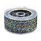 12-Ply Braided Nylon Cord, for Jewelry Making, Round, Blue, 3.8~5mm, about 2.19 Yards(2m)~3.28 Yards(3m)/Roll