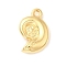 304 Stainless Steel Charms,  Marine Organism Charms, Golden, Shell Shape, 14.5x9.5x4mm, Hole: 1.4mm