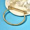 Ion Plating(IP) 304 Stainless Steel Bangles, Real 18K Gold Plated, 2-1/2 inch(6.3cm)x1-7/8 inch(4.7cm), 4~9mm
