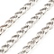 Oxidation Aluminum Curb Chains, Unwelded, with Spool, Platinum, 10x6x1.4mm, about 131.23 Feet(40m)/Roll