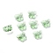 Transparent Glass Beads, Faceted, Butterfly, Pale Green, 8x10x5.5mm, Hole: 1mm