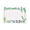 Rectangle Paper Hair Clip Display Cards, Hair Bow Holder Cards, Hair Accessories Supplies, White, Leaf Pattern, 5x7x0.03cm