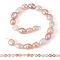 2 Strands Natural Cultured Freshwater Pearl Beads Strands, Two Sides Polished, Mixed Color, 6.5~13x6~7x4~7mm, Hole: 0.5mm, about 20~21pcs/strand, 6.69~6.89''(17~17.5cm)