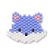Handmade Loom Pattern MIYUKI Seed Beads, Bear Pendants, Cornflower Blue, 18x22x1.8mm, Hole: 0.7mm