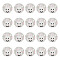 20Pcs Transparent Handmade Lampwork Beads, Round with Rabbit Pattern, White, 12.5x11.5mm, Hole: 1.6mm
